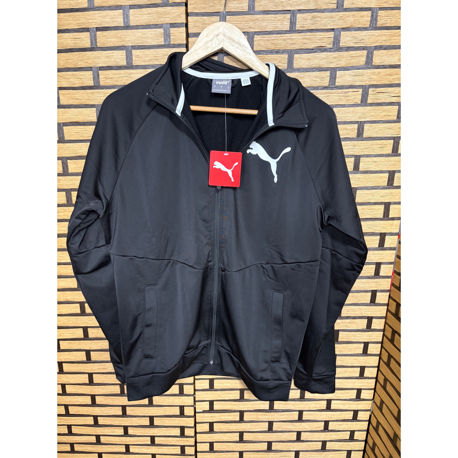 Puma Black Zip Up Jacket Size Small